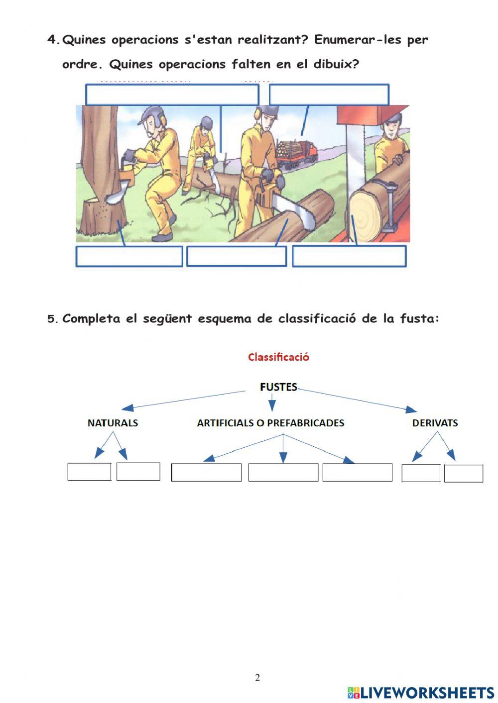 La fusta i els seus derivats
