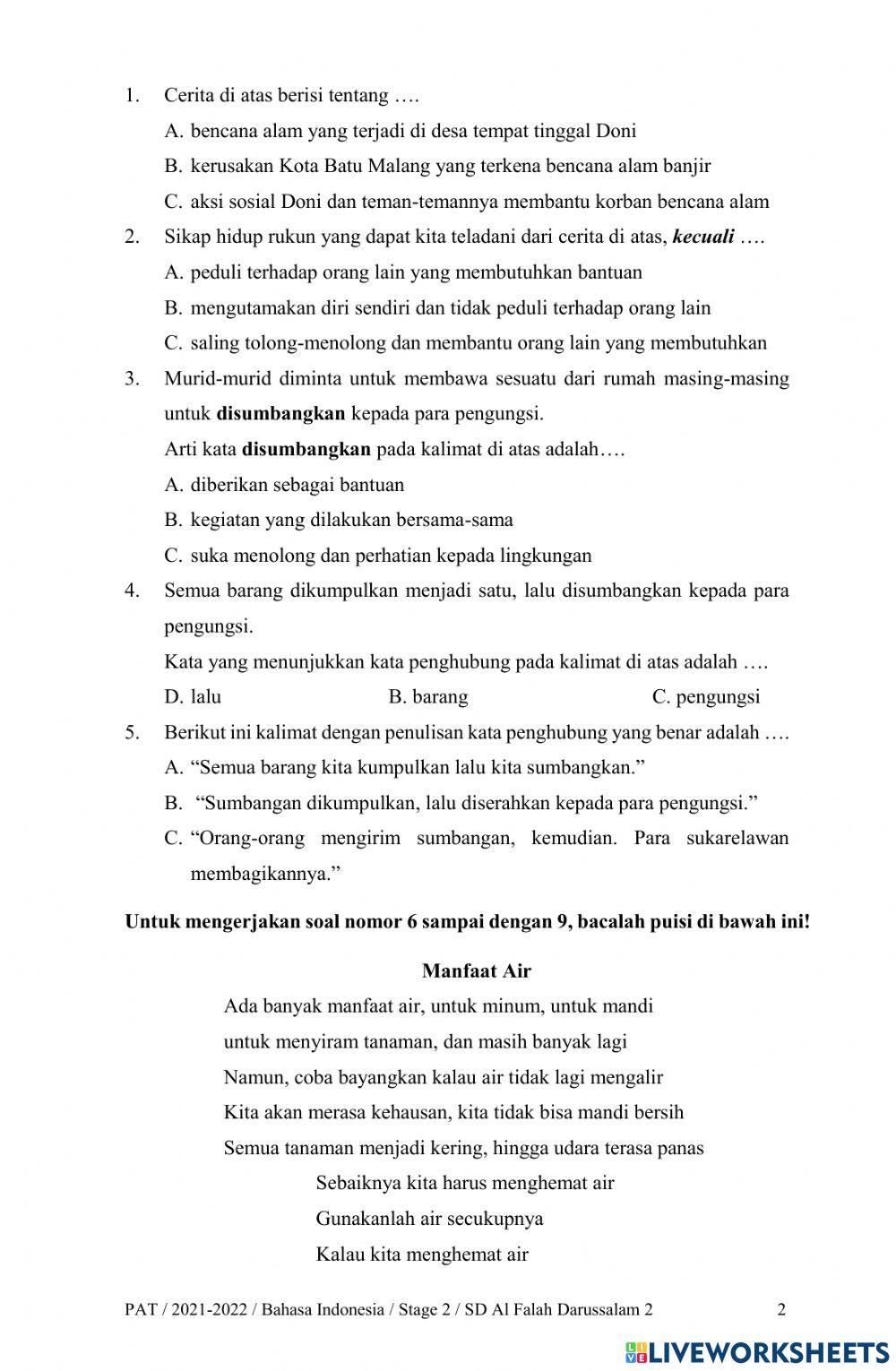 PAT Bahasa Indonesia