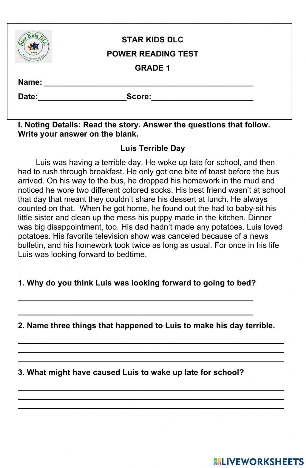 Power Reading Grade 1