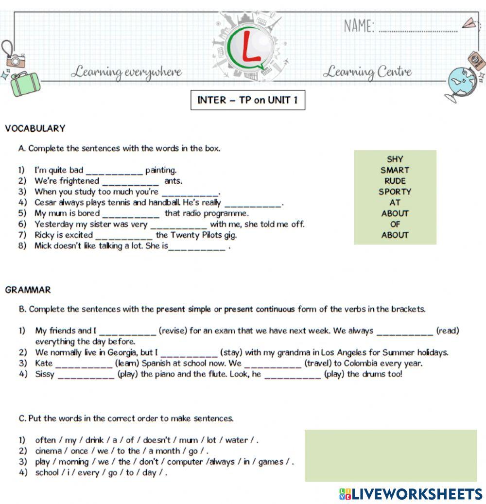INTER - TP on UNIT 1