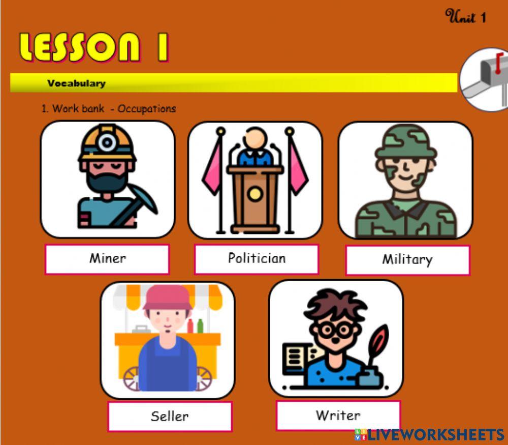 Vocabulary- occupations