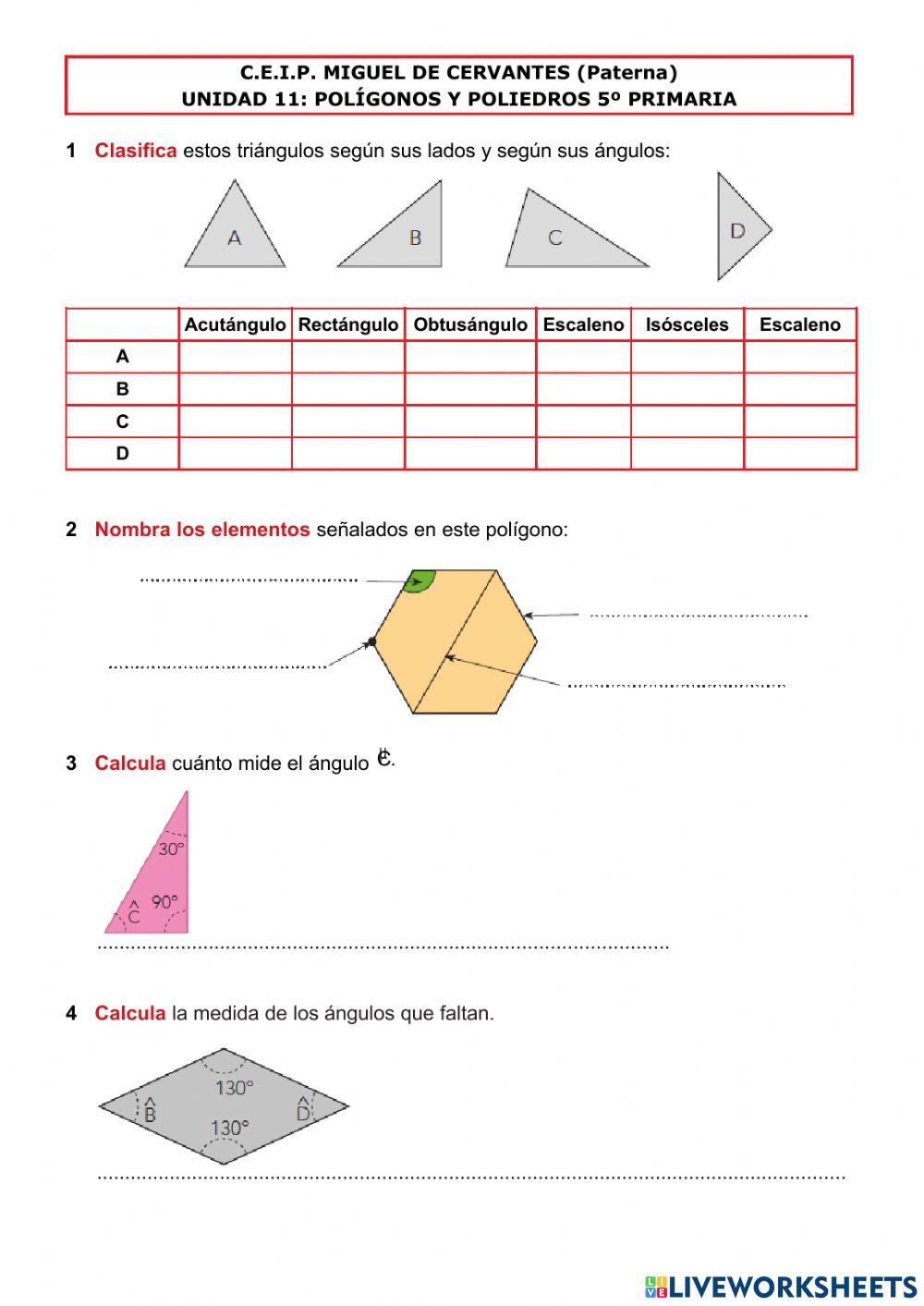 Los polígonos y poliedros