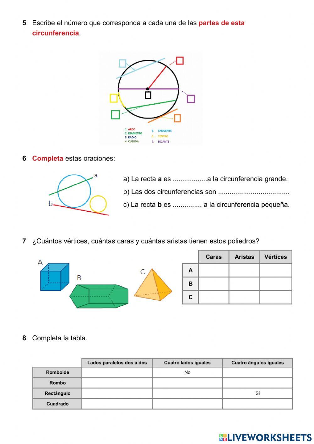 Los polígonos y poliedros