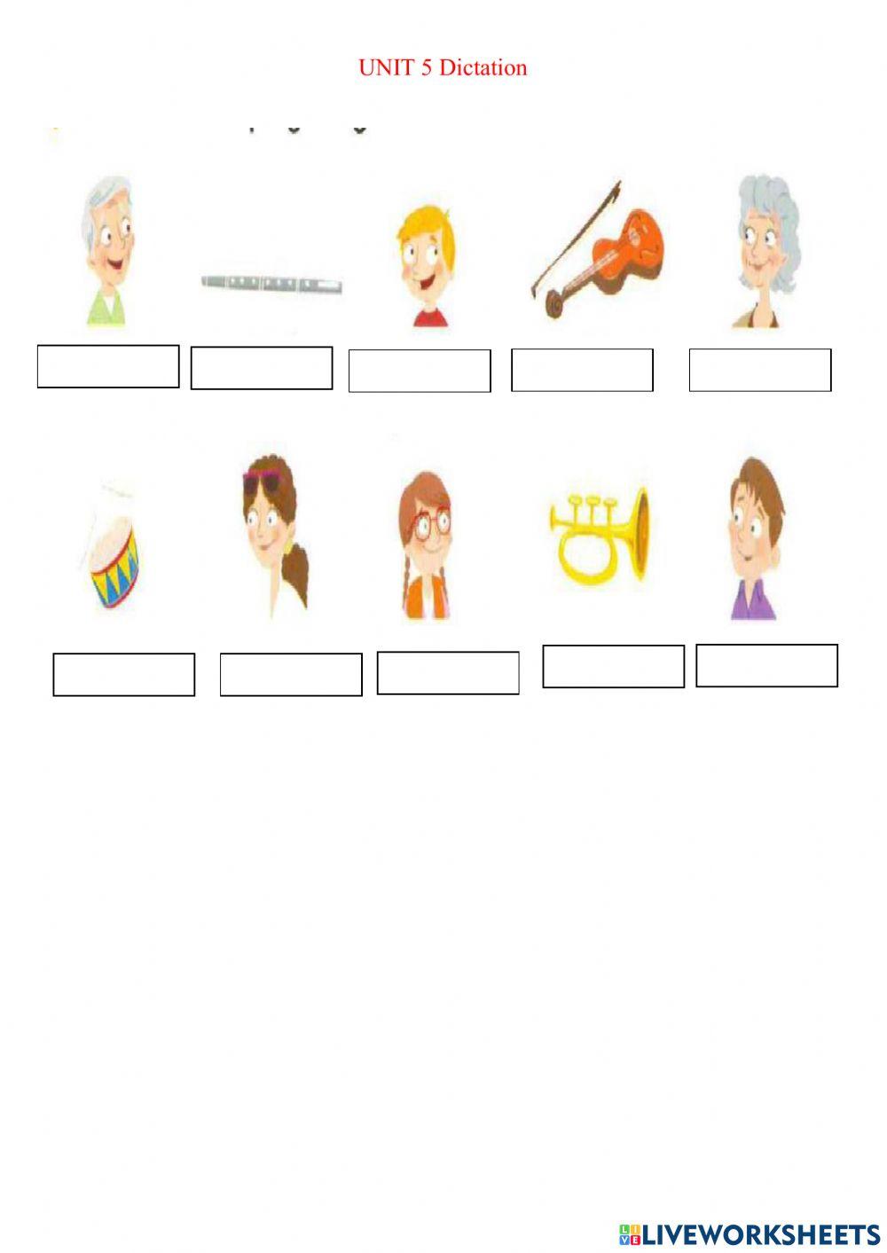 Family words and musical instruments