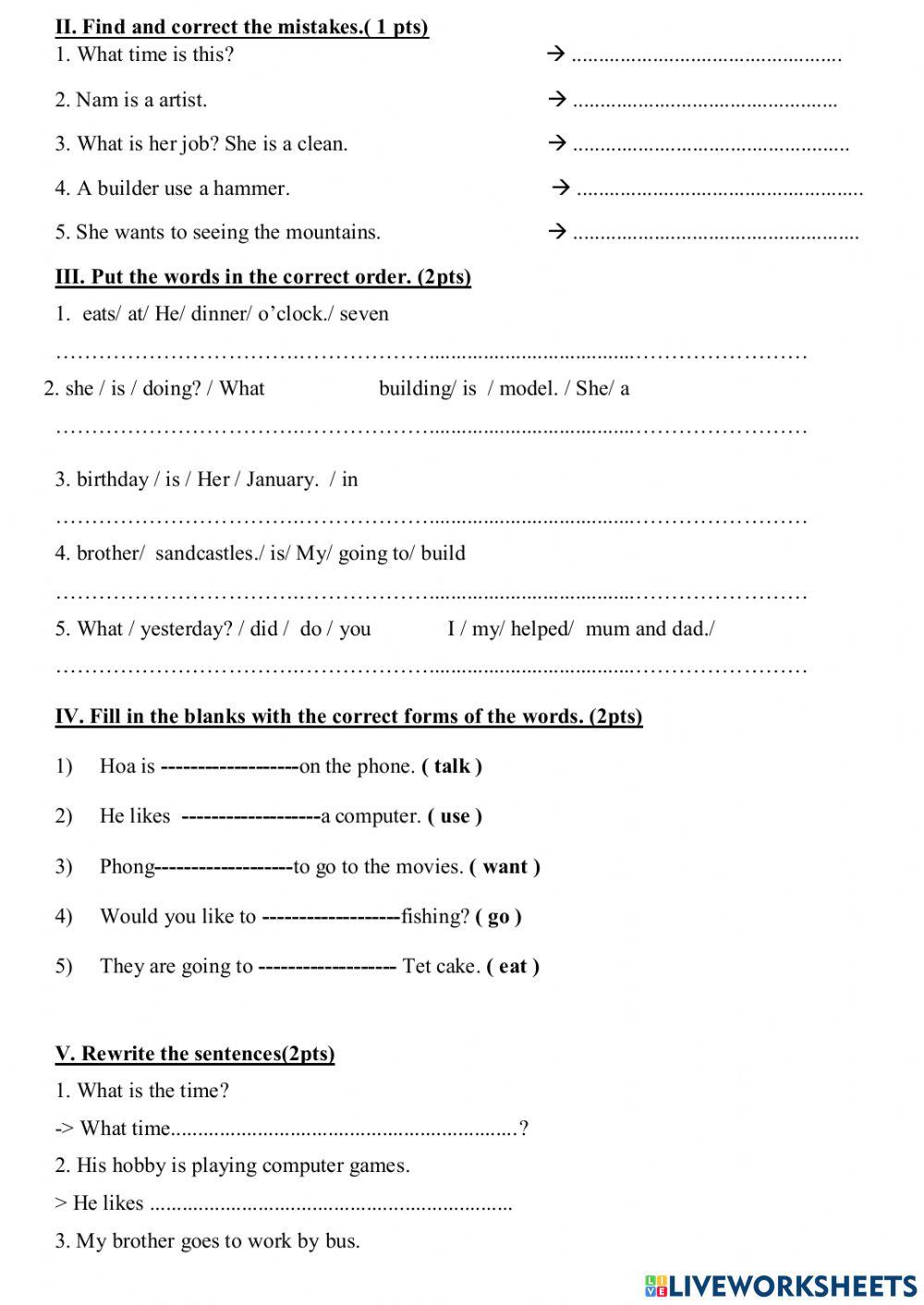 Placement test -khoi 4- level 2