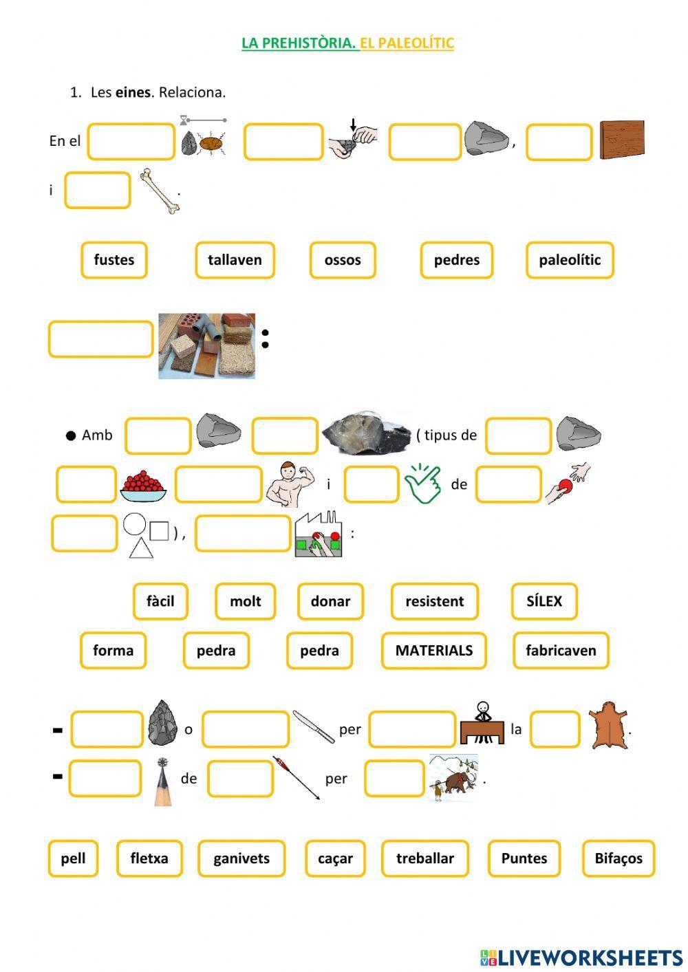 La prehistòria. El paleolític. Eines.