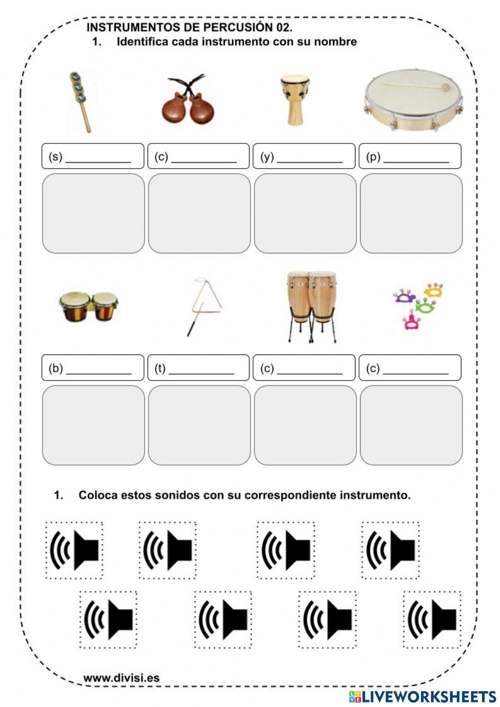 SONIDOS INSTRUMENTOS PERCUSIÓN 2 SONIDOS INSTRUMENTOS PERCUSIÓN 2