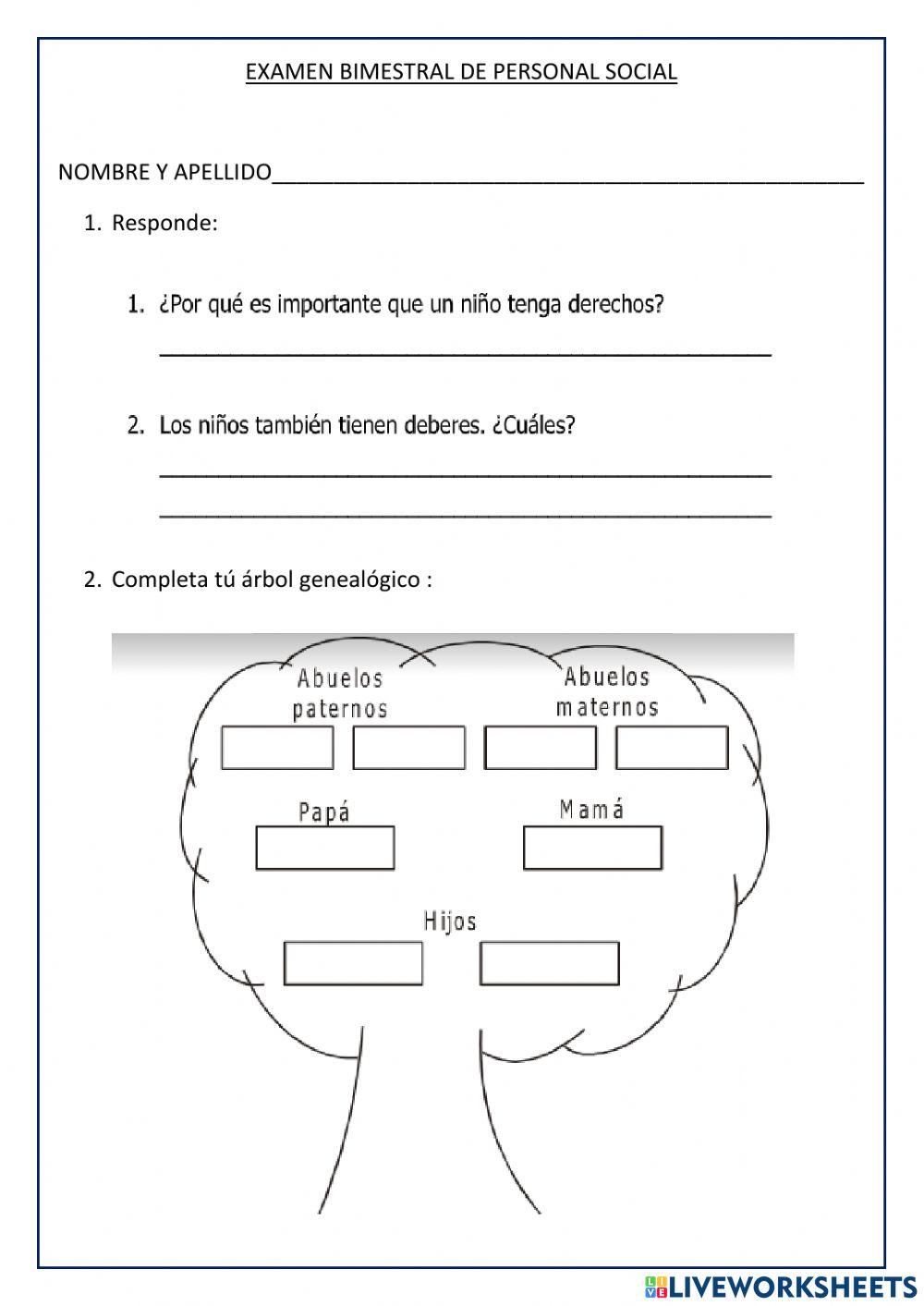 Examen de Personal Social