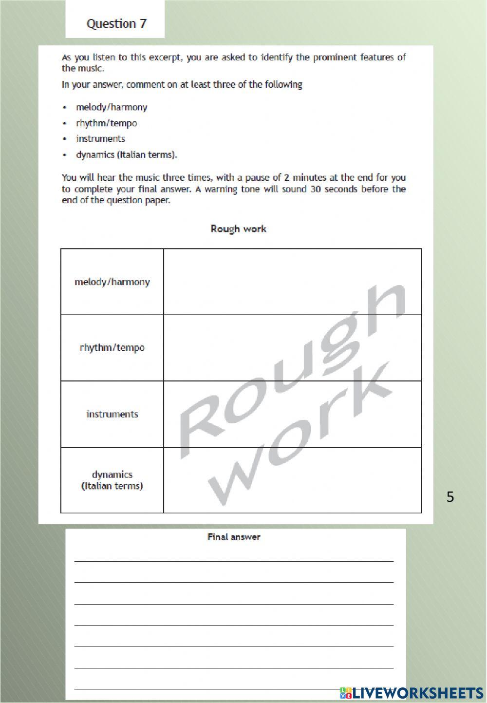 Nat 5 Music Revision 2