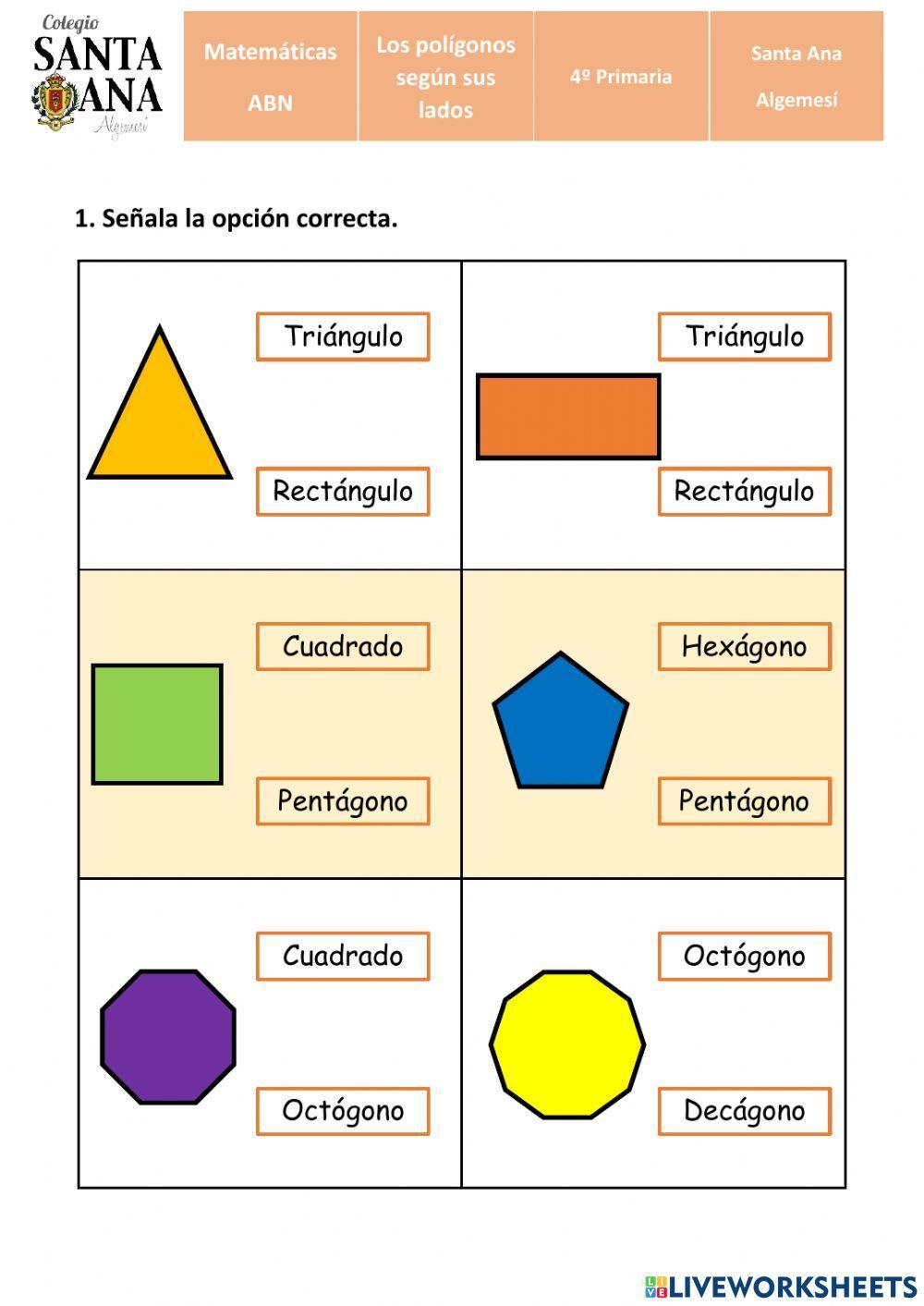 Polígonos según sus lados