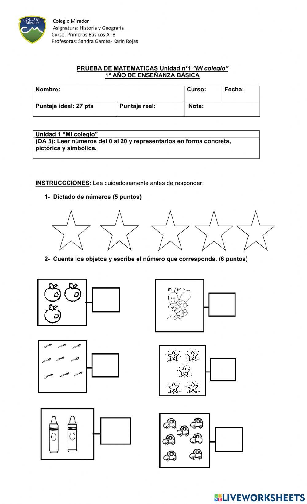 Evaluación Matemática