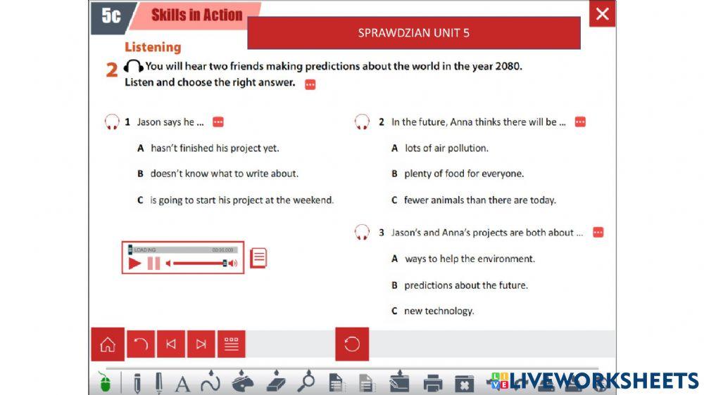 Sprawdzian new enterprise b1 unit 5