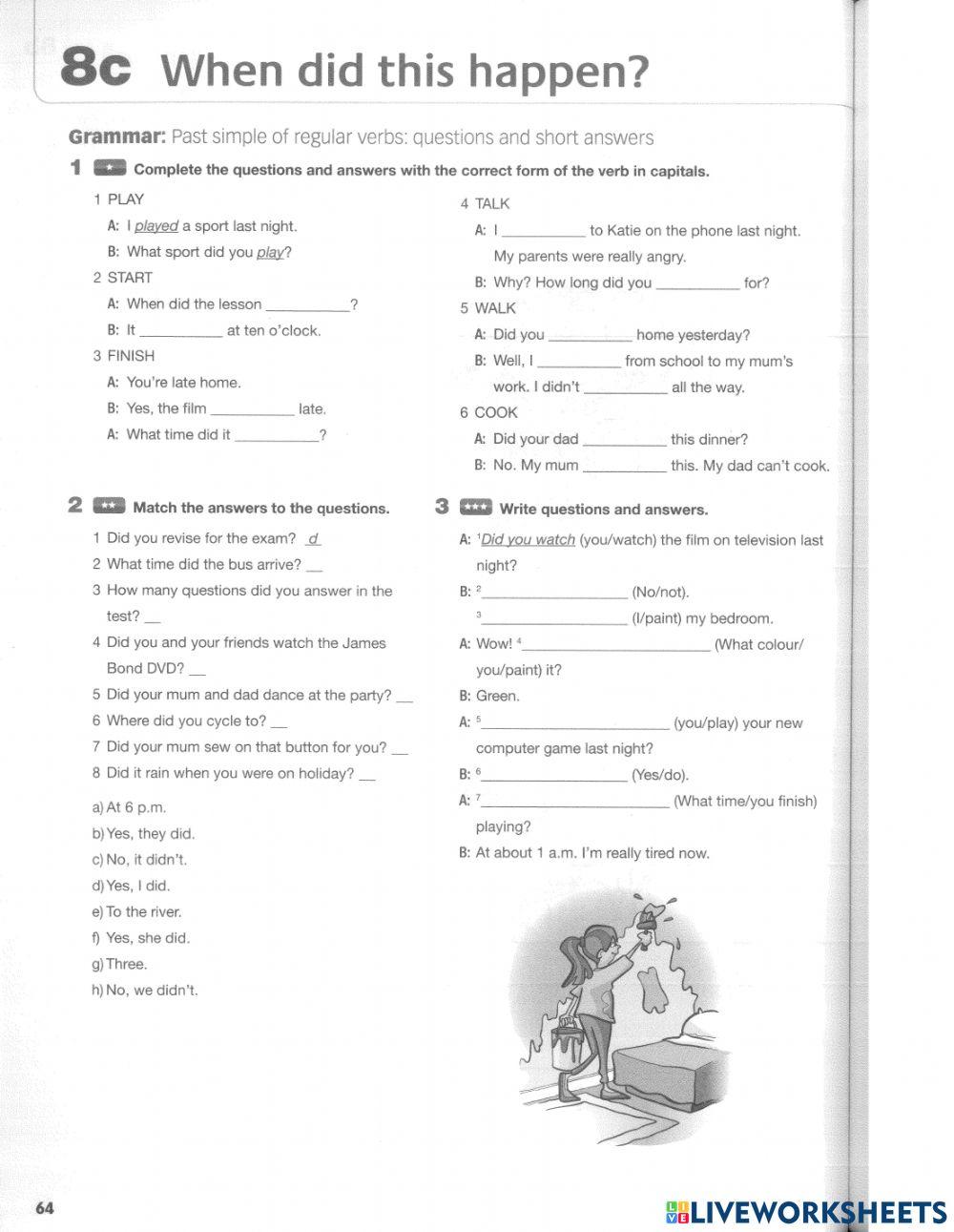 Live Beat 1 Activity book page 64