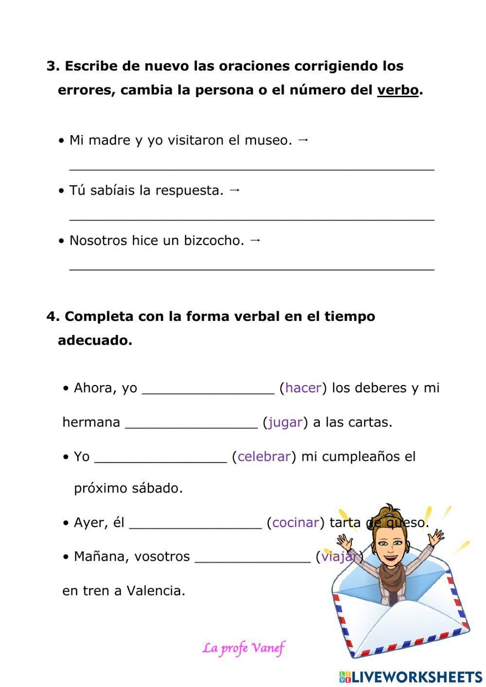 Formas verbales y ortografía Y - LL. Repaso LENGUA U9 4º