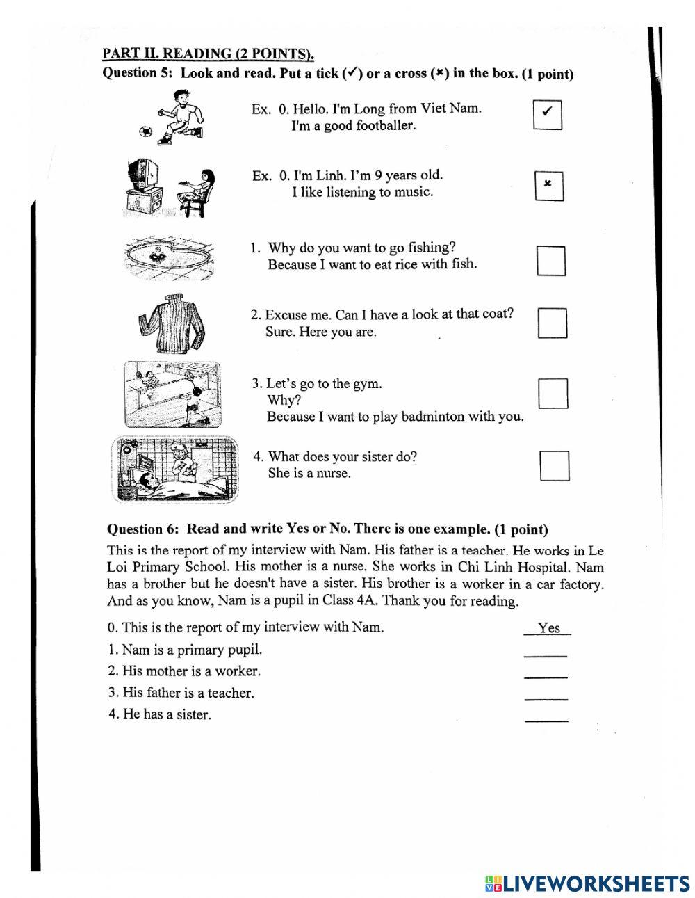 Kiểm tra cuối năm 2021 Tiếng anh 4