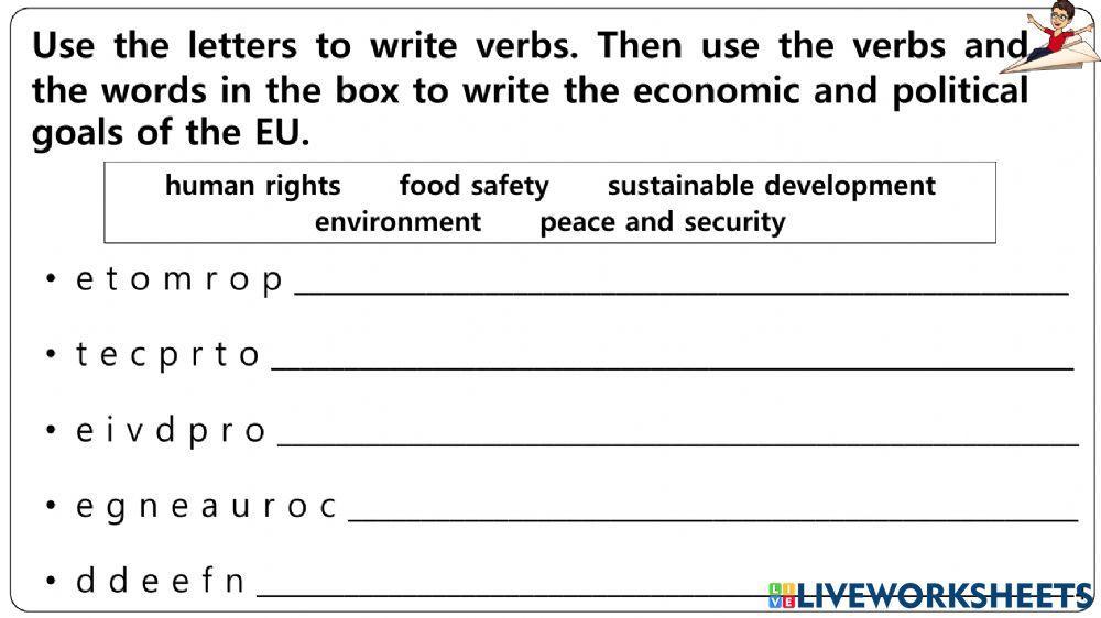 The European Union WORKSHEETS (I)
