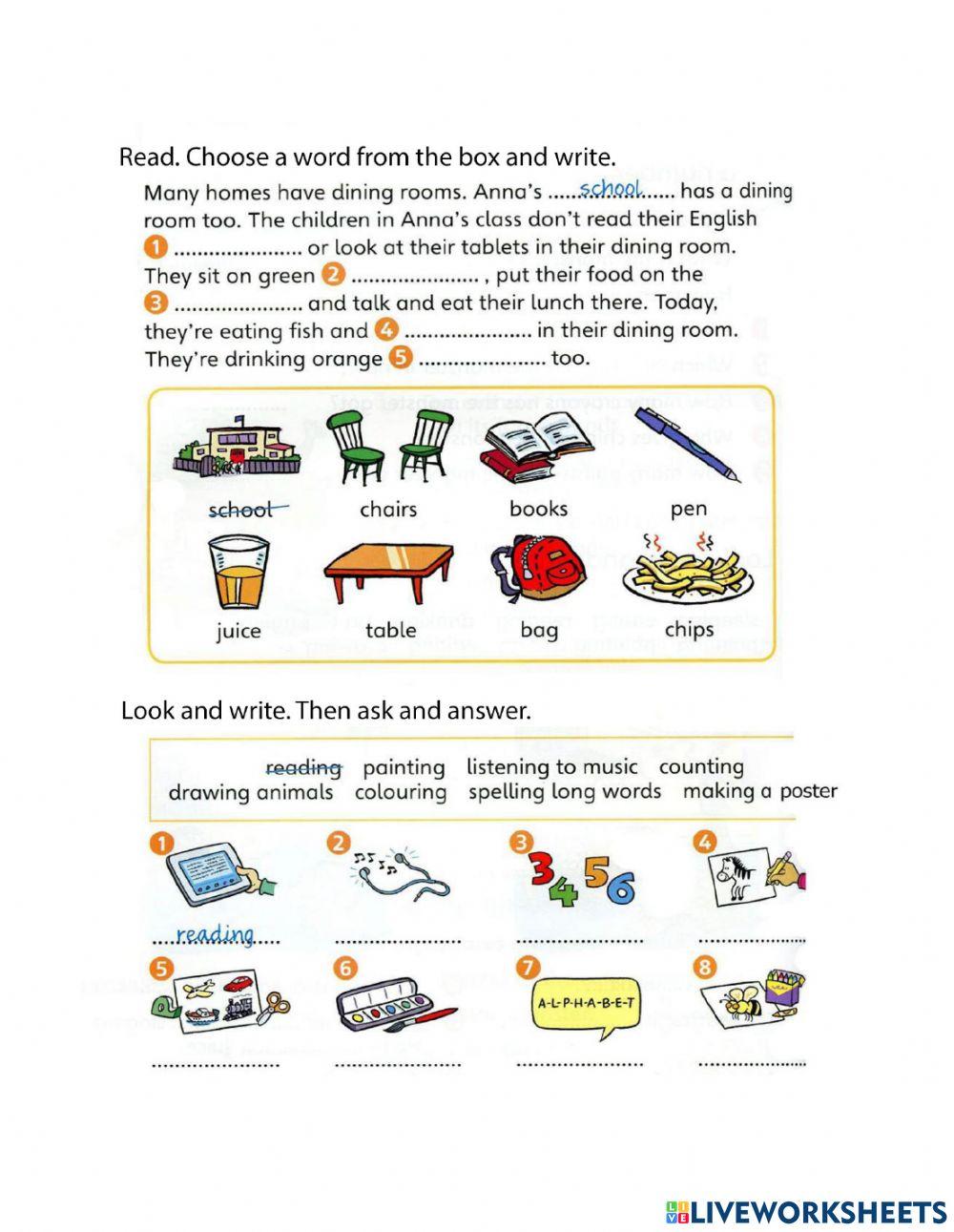 Reading comprehension 2