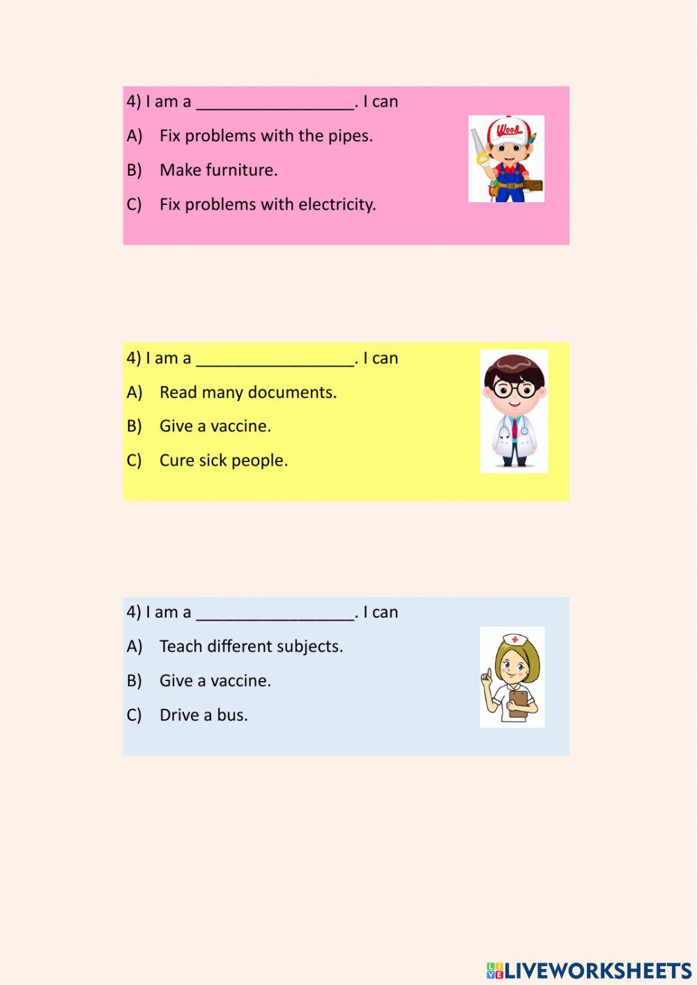 Jobs and occupations