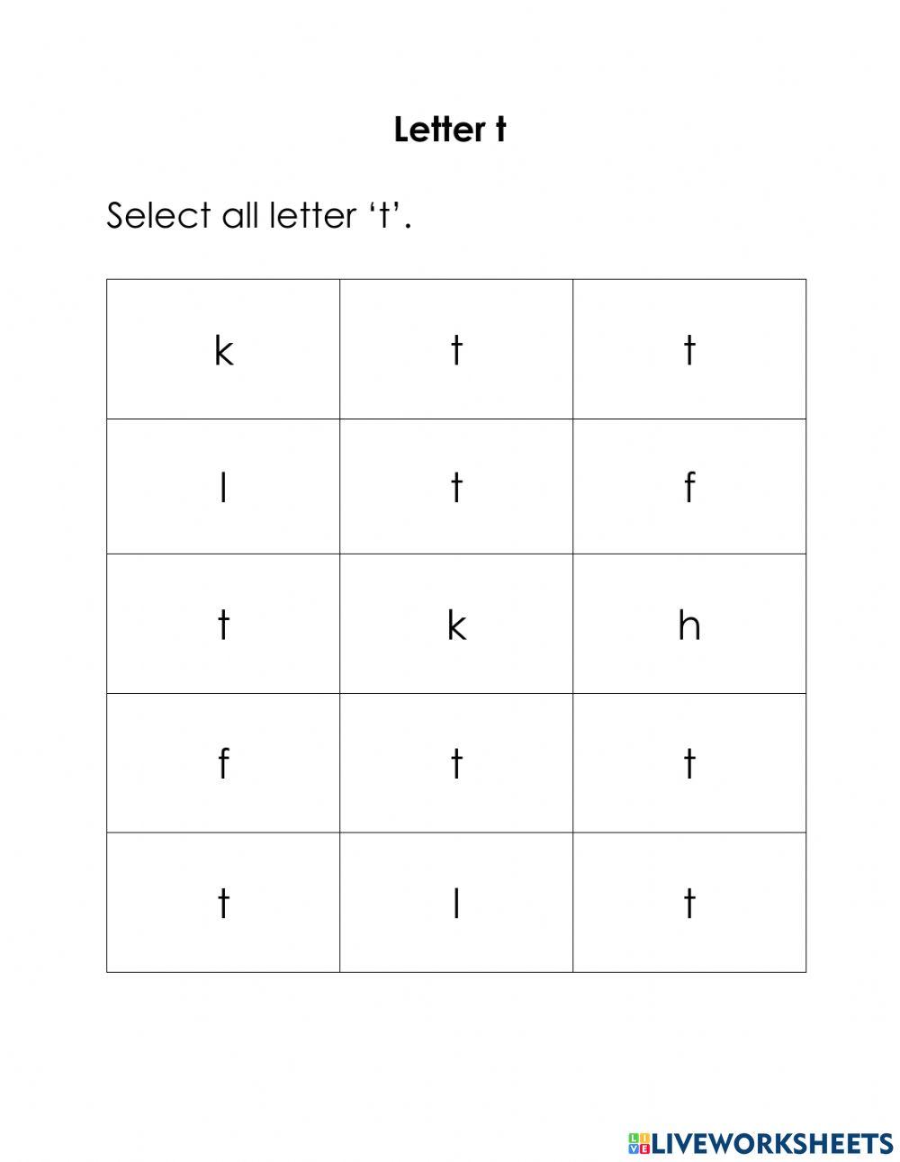 Letter t