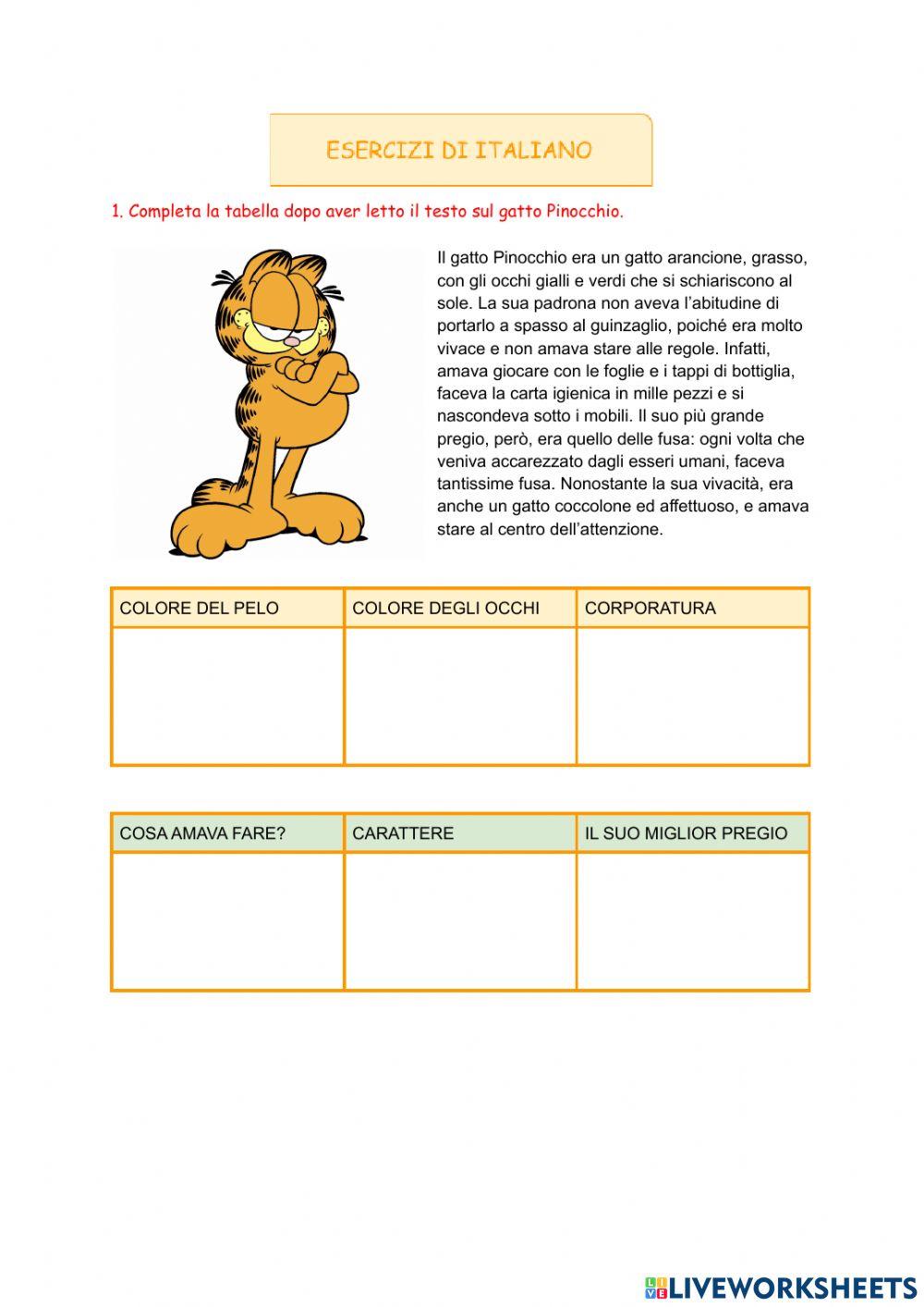 Esercizi di italiano