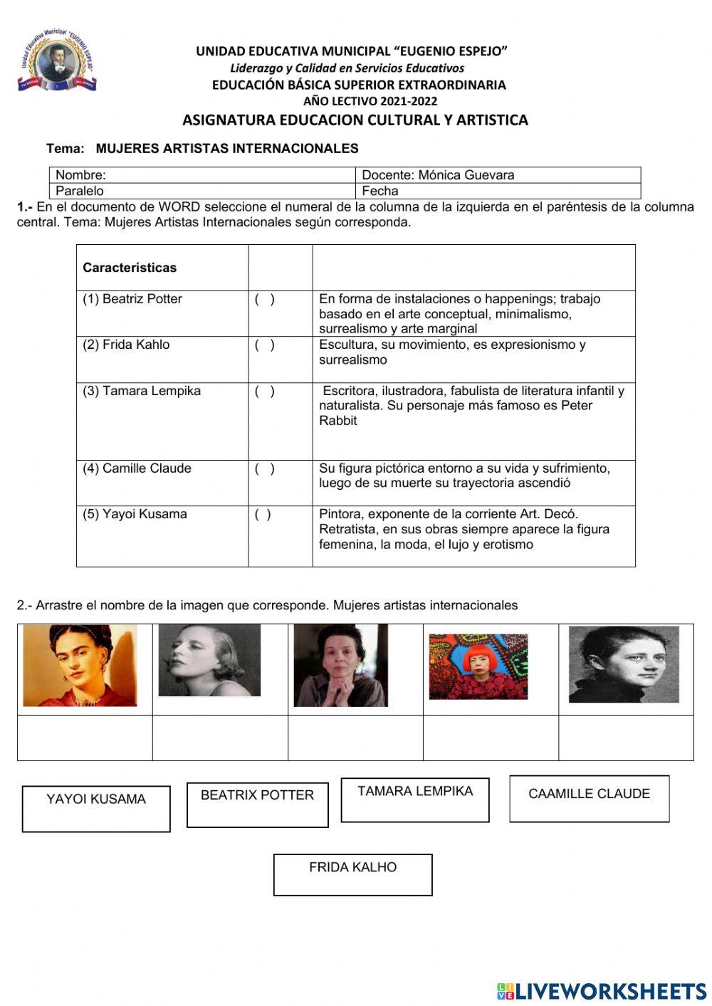 Mujeres Artistas Internacionales