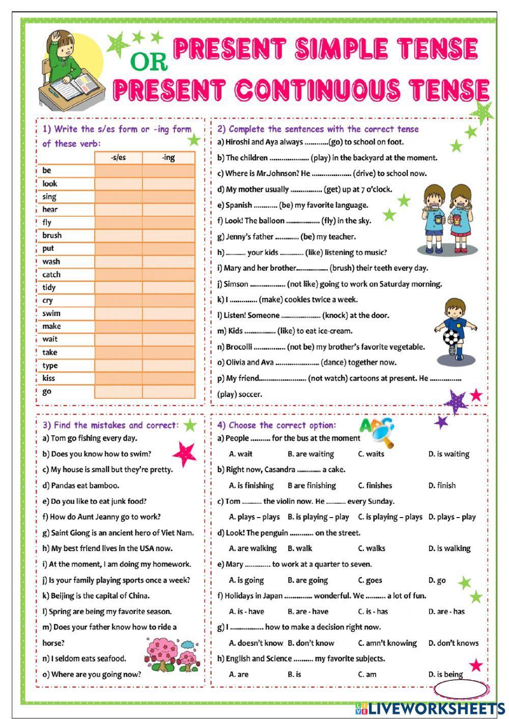EN21101 Present Simple or Present Continuous