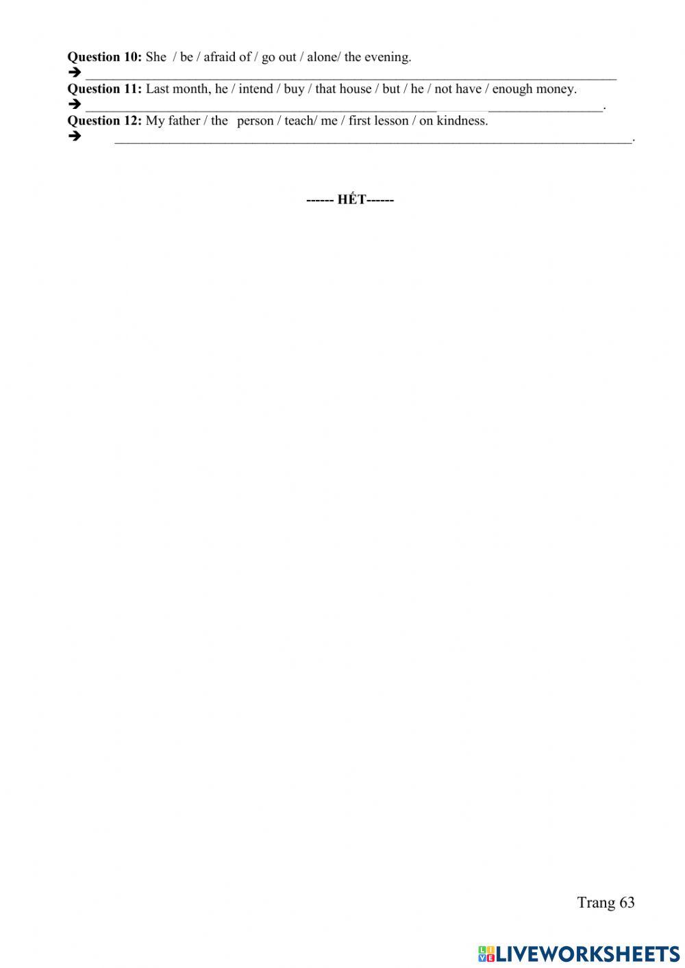 Grade 10 entrance exam