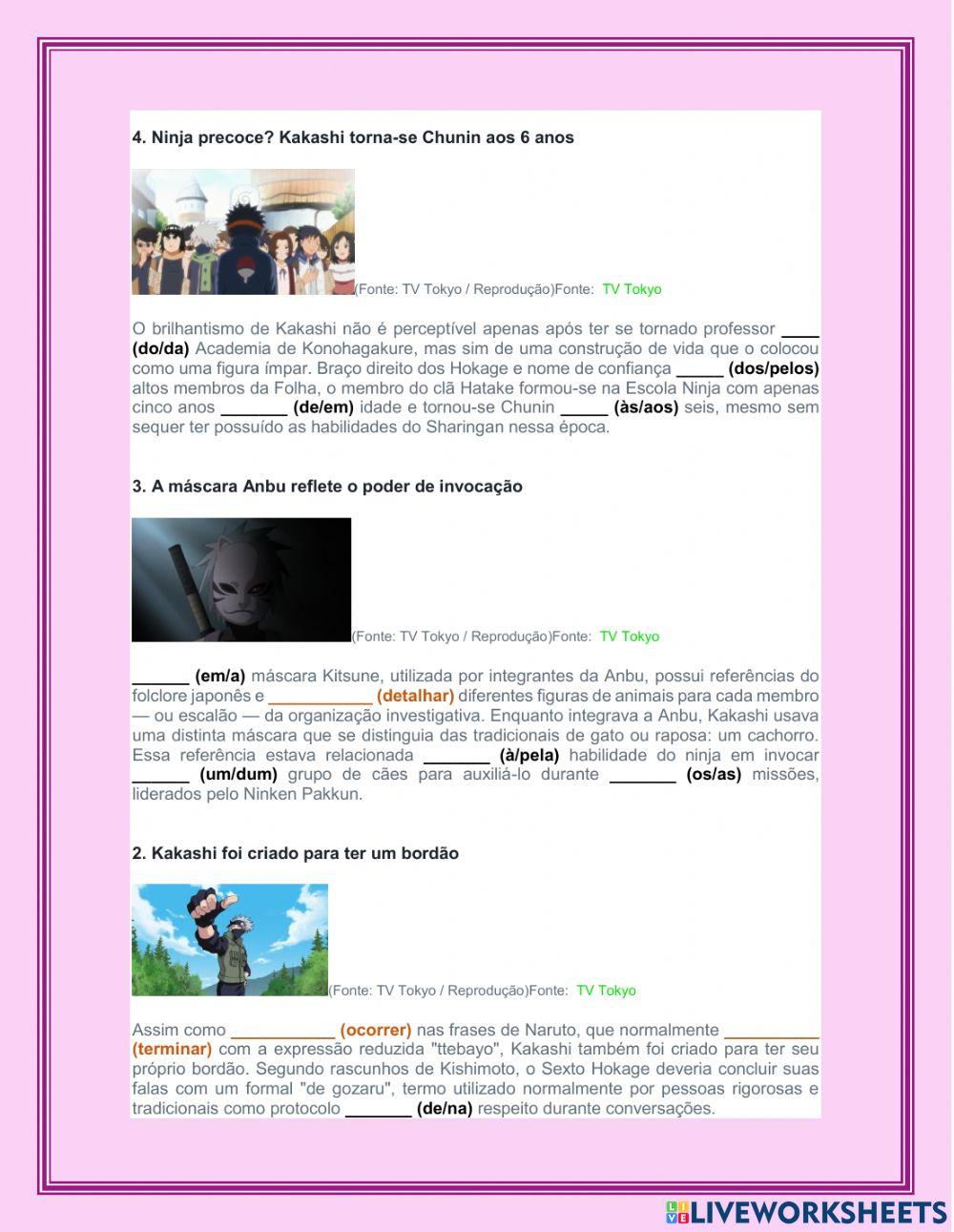 Kakashi - Curiosidades