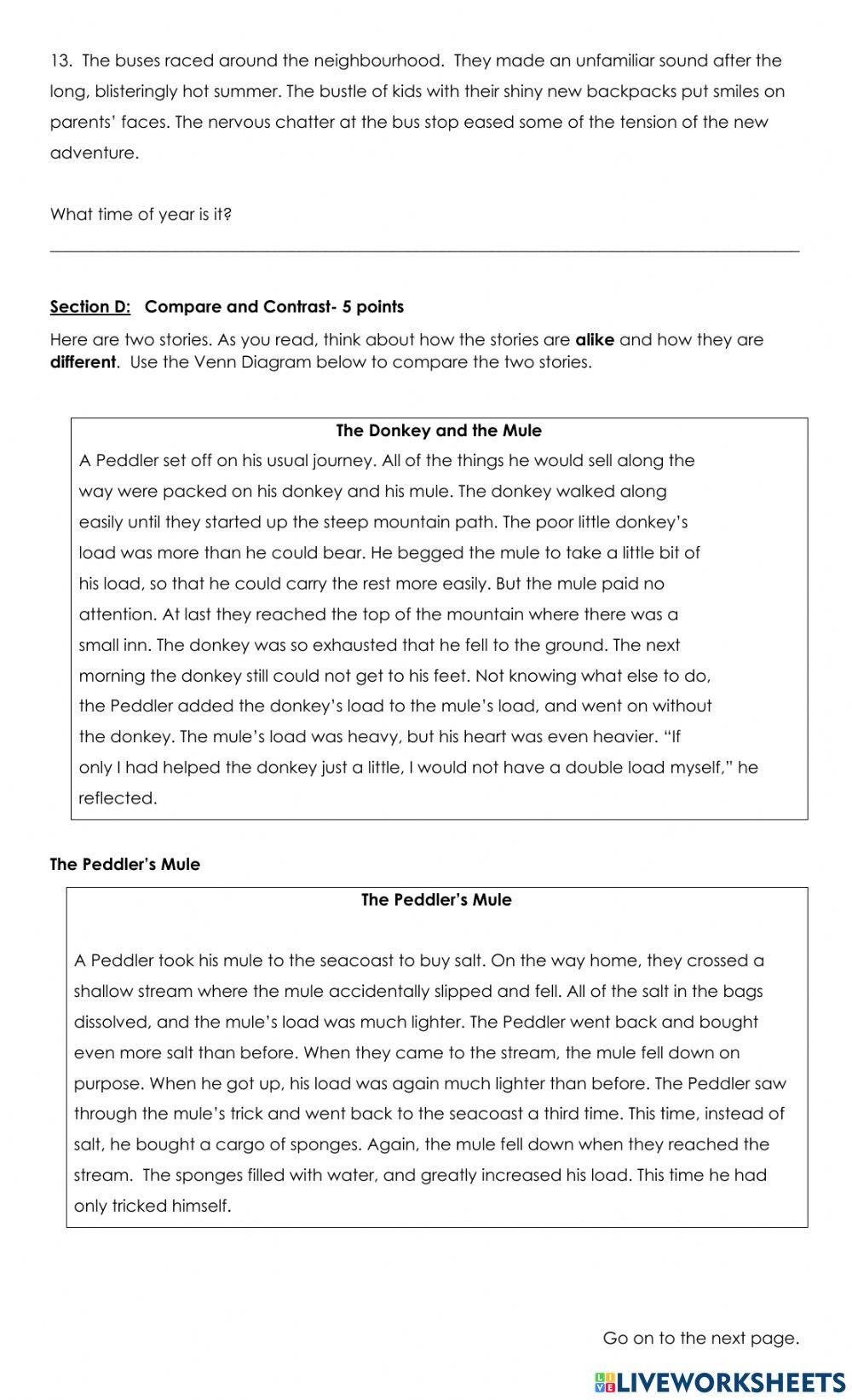 Reading Comprehension Summer Exams 2022