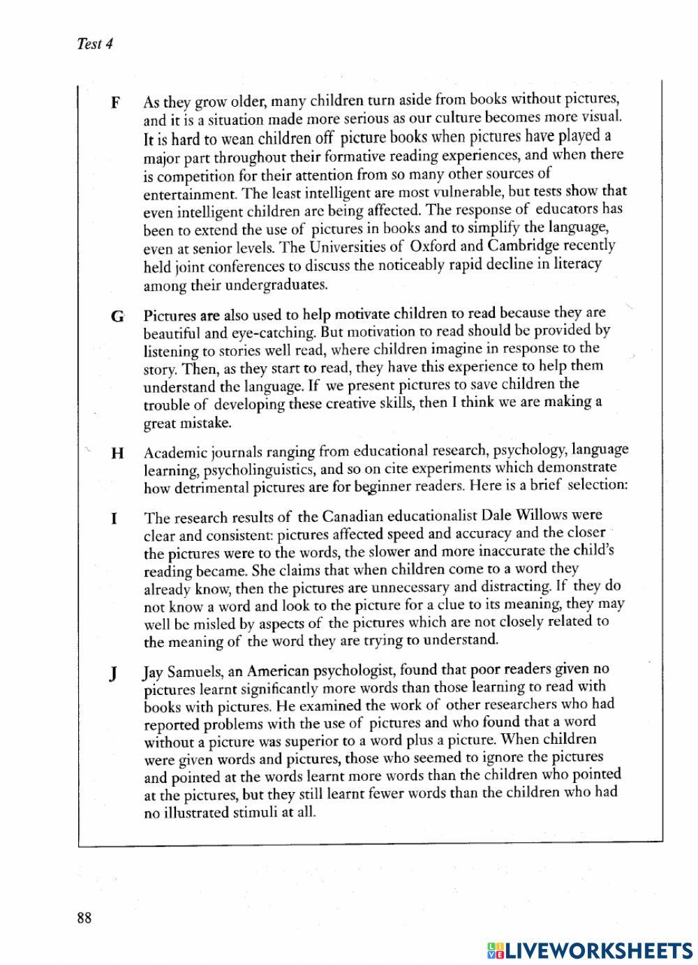 Ielts  reading book 2 test 4 part 2