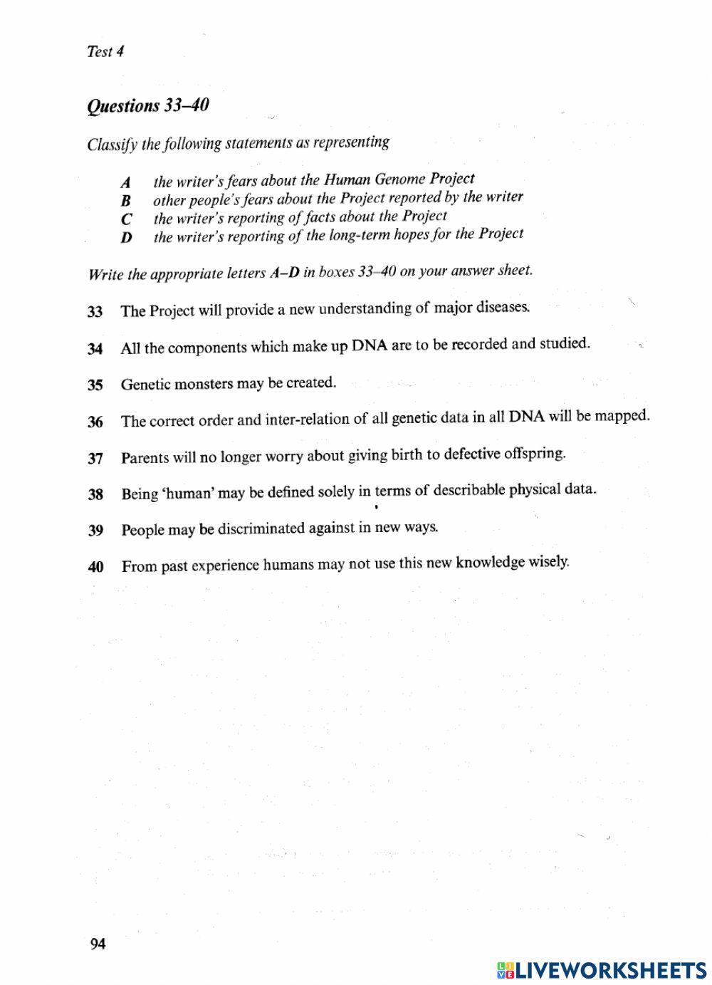 Ielts reading test 4 part 3