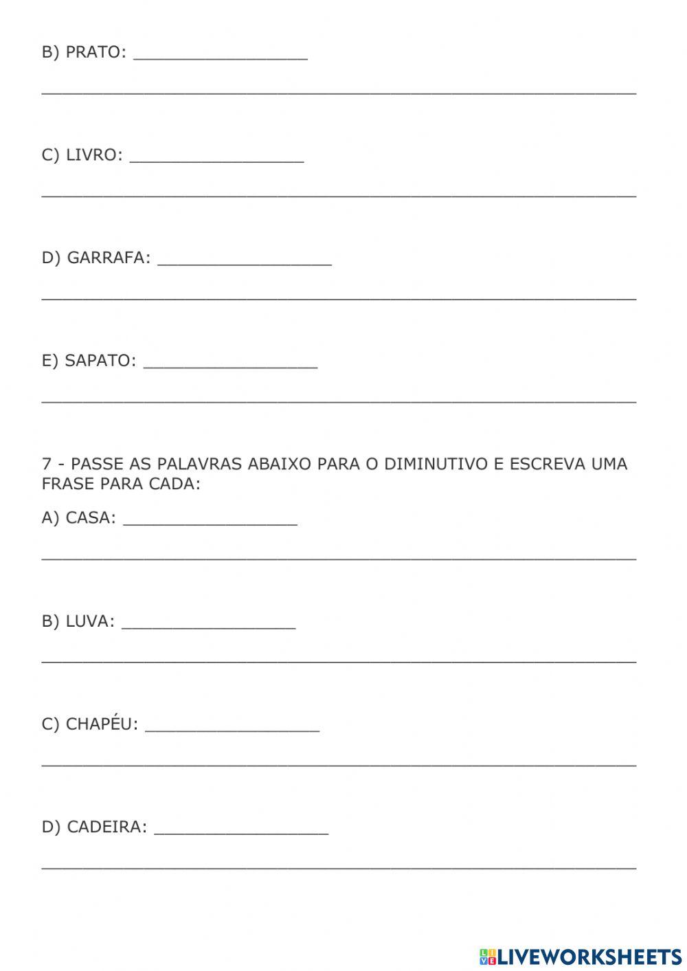 Aumentativo e diminutivo