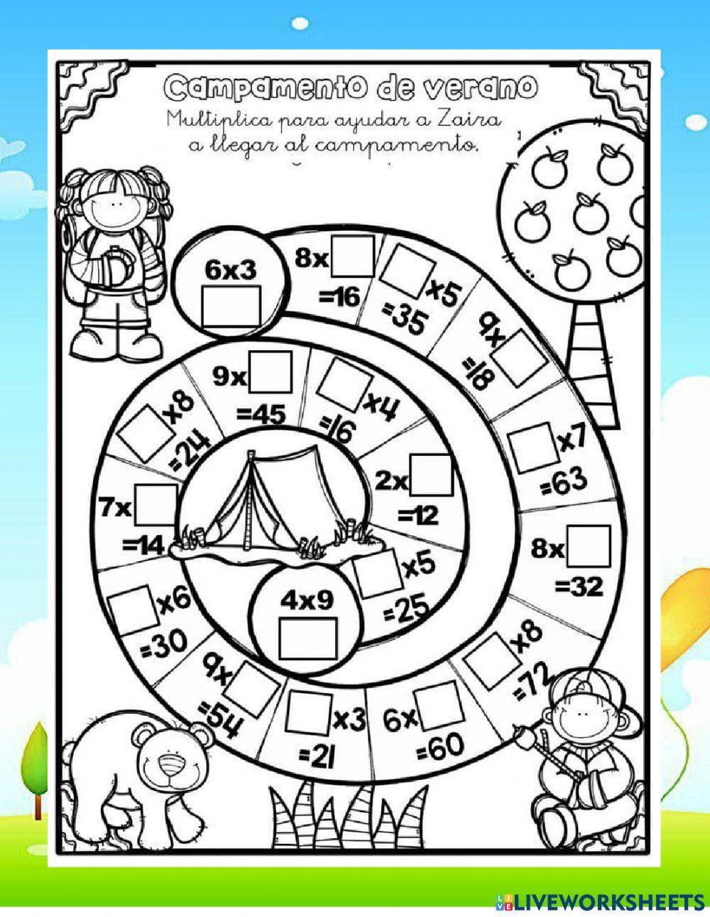 Repaso tablas de multiplicar