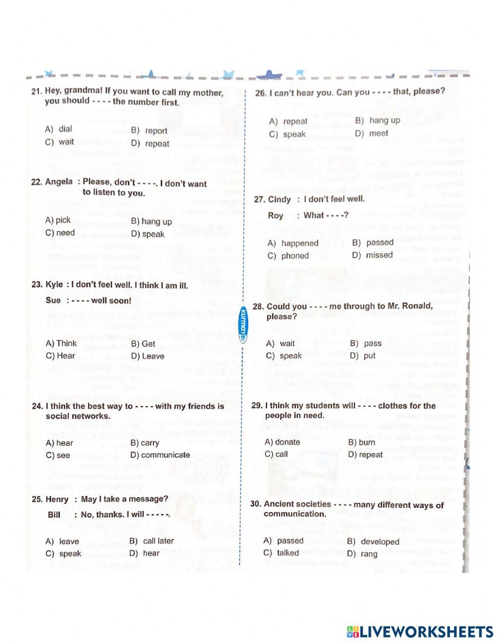 Lgs units 4-5-6 vocab