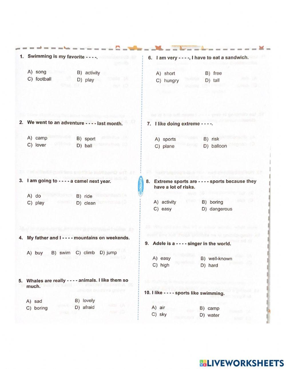 Lgs units 4-5-6 vocab
