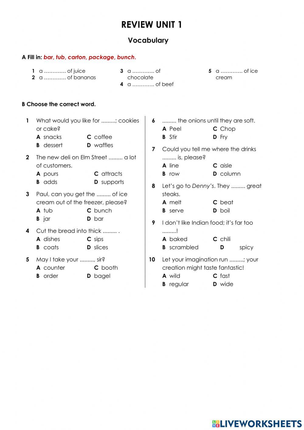 IDiscover 3 Unit 1 Review