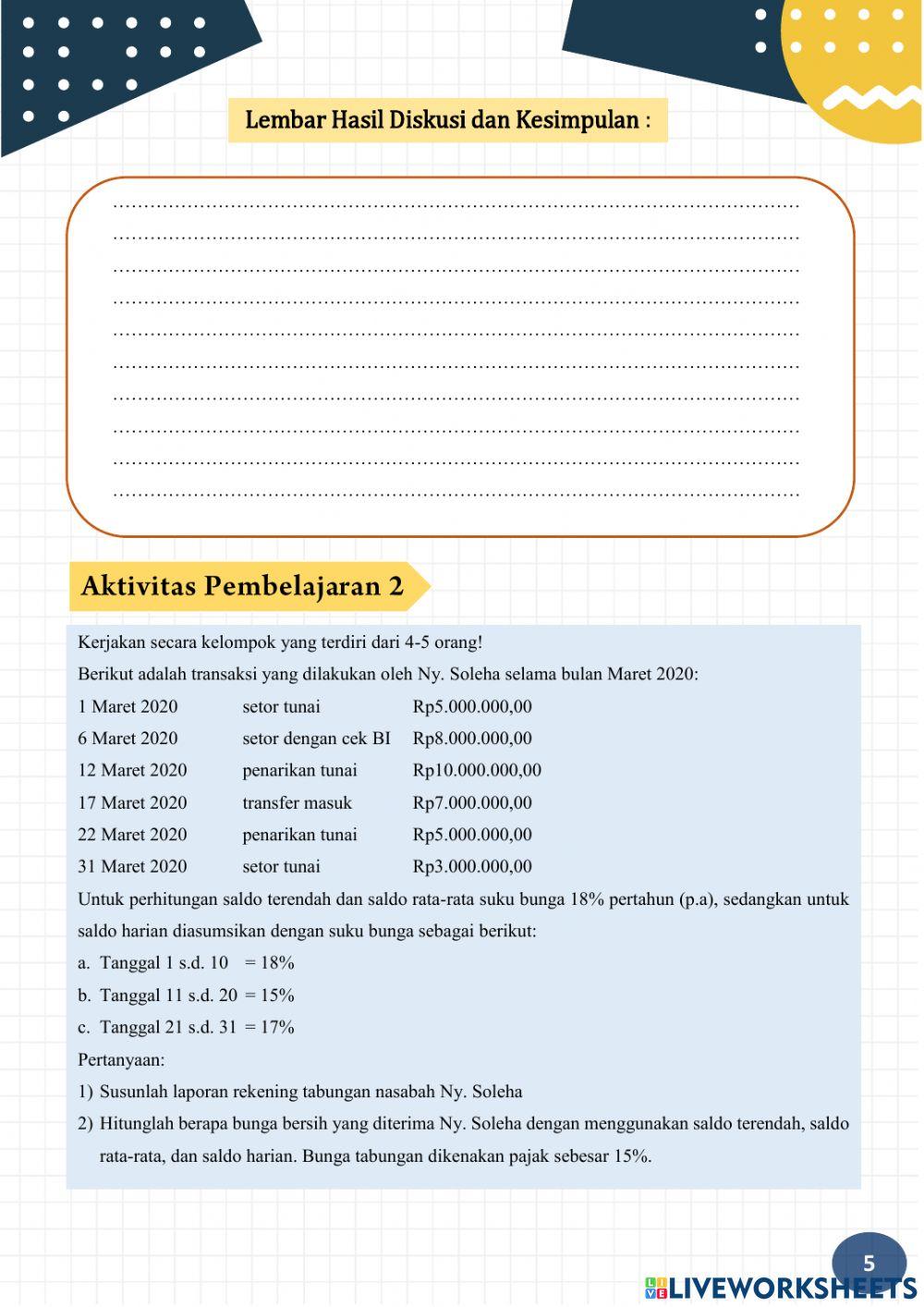 Lkpd perbankan dasar simpanan tabungan
