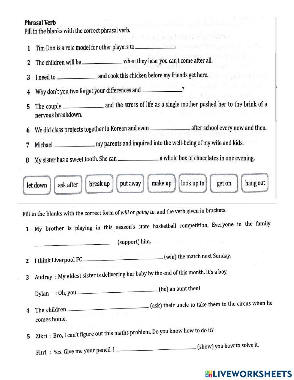 Phrasal Verbs & Grammar