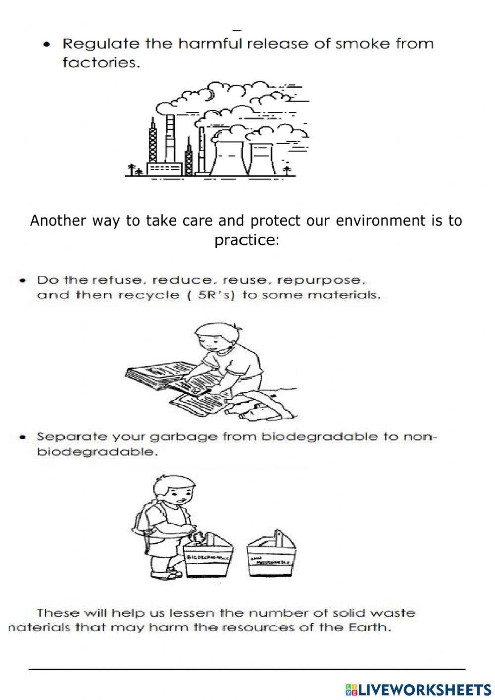 Care and Concern for the Earth After going through this LAS, you are expected to: 1.	Enumerate the ways of showing care and concern for the Earth- 2.	Explain the importance of showing care and concern for the Earth- and 3.	Practice the ways of showing car