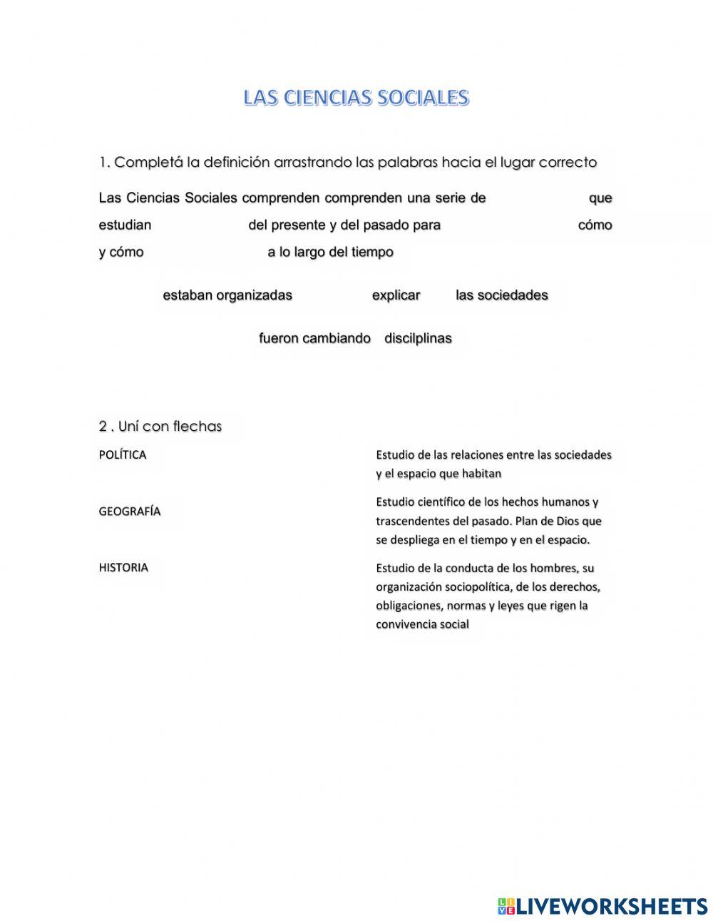 Las Ciencias Sociales