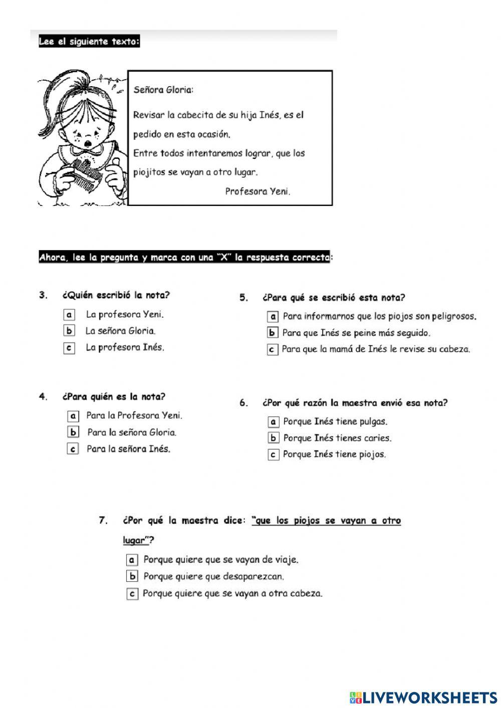 Comprensión lectora