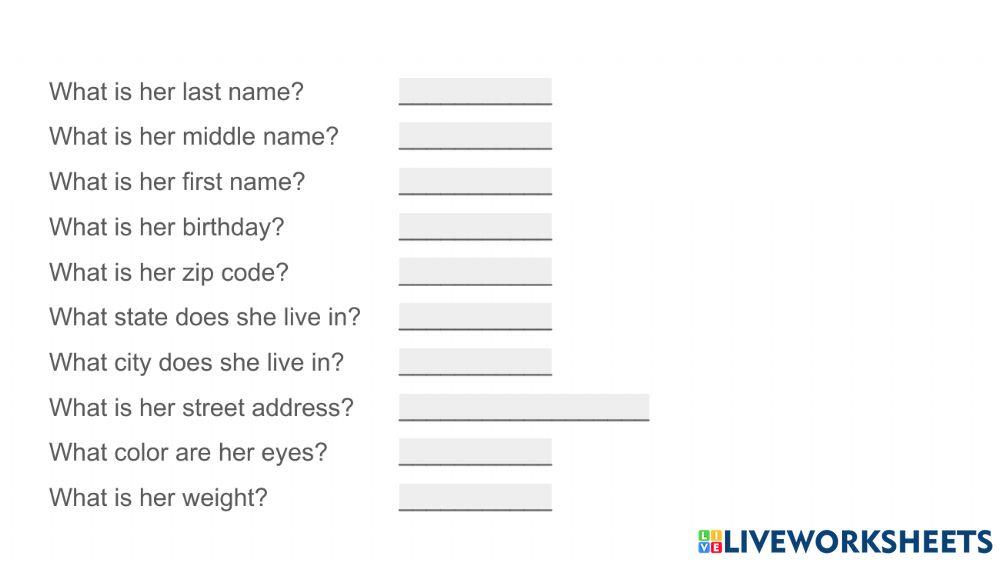 Personal Information on an ID card with writing