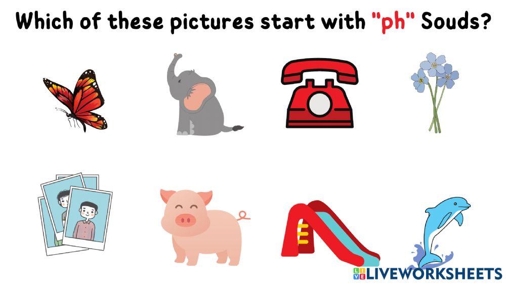 Consonant digraph: SH - CH - PH