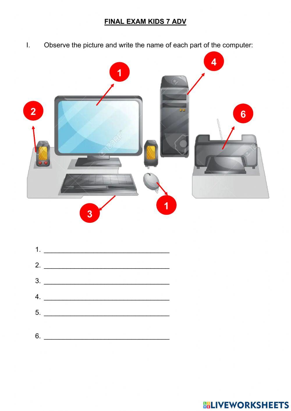 Final exam kids 7 worksheet | Live Worksheets