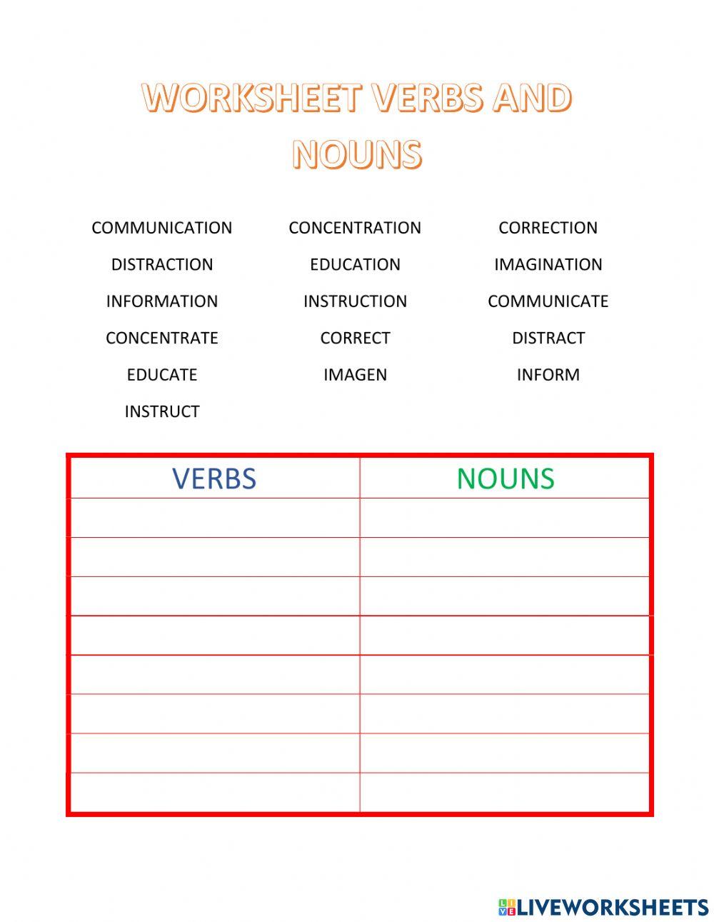 Nouns and Verbs