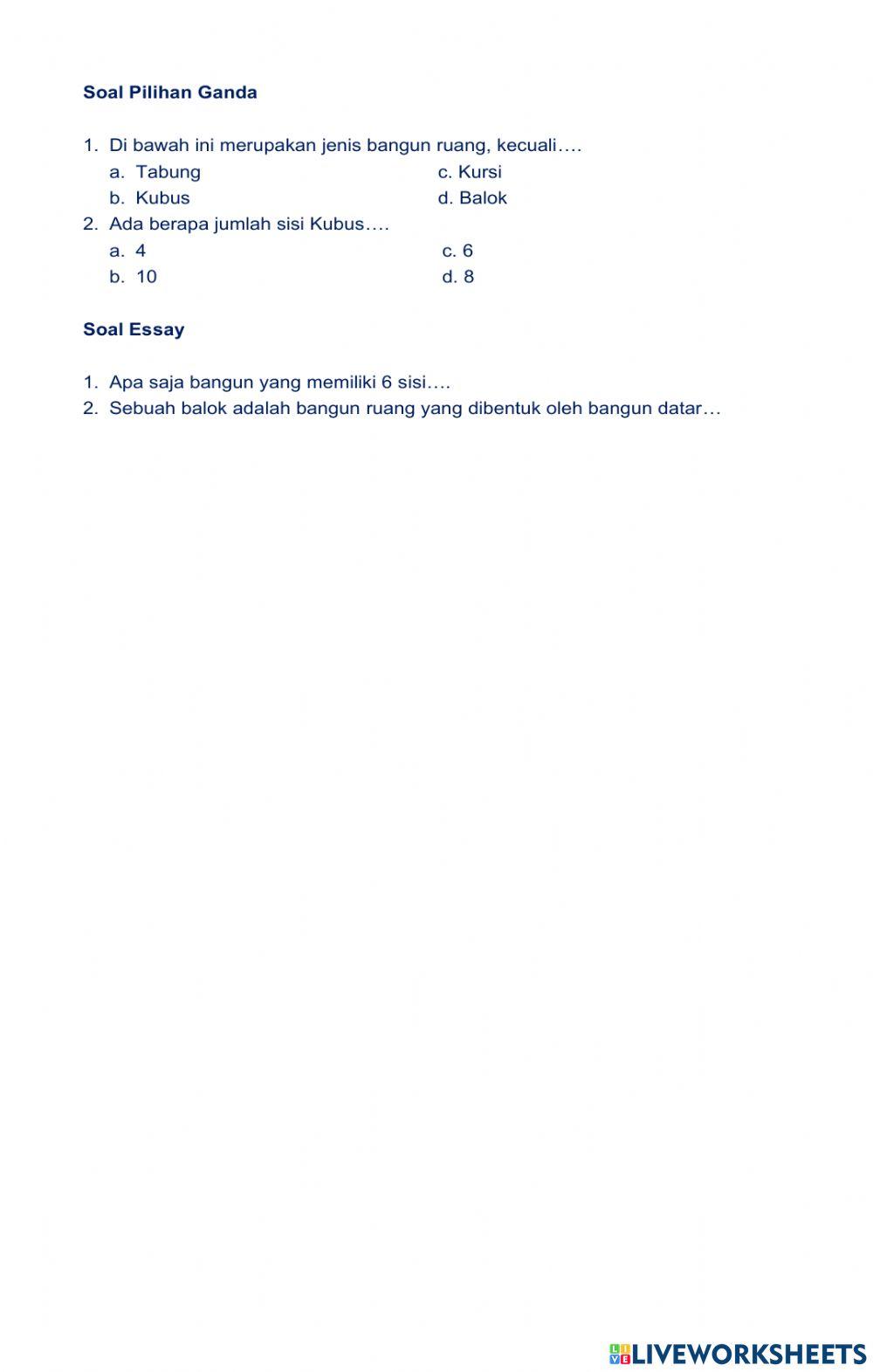 Bangun Ruang Kelas 5