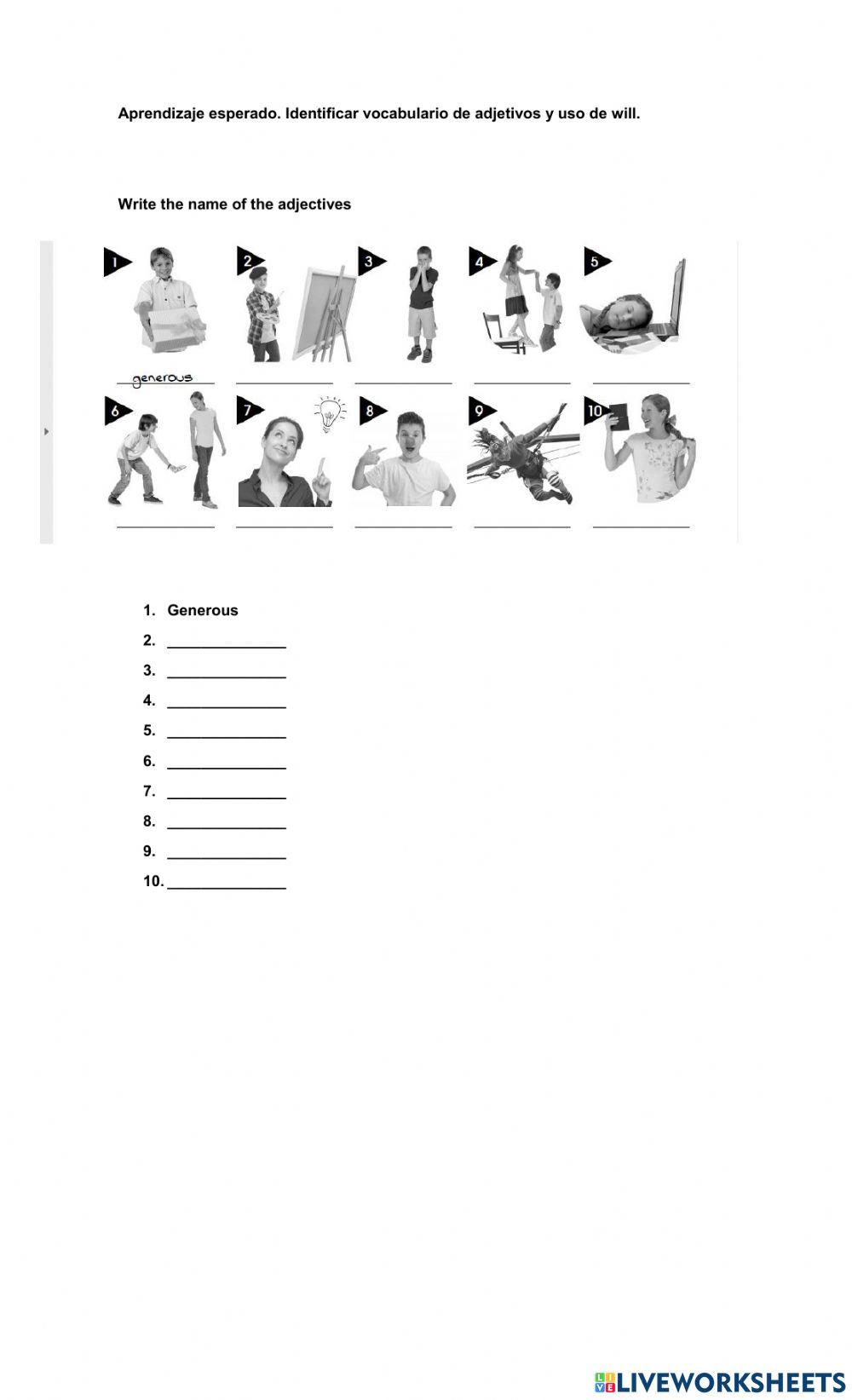 Examen de inglés  tercer trimestre 6o.grado June 2022