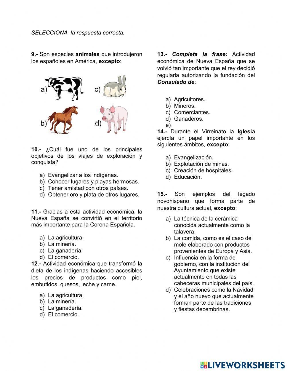 Ejercicio de repaso Historia