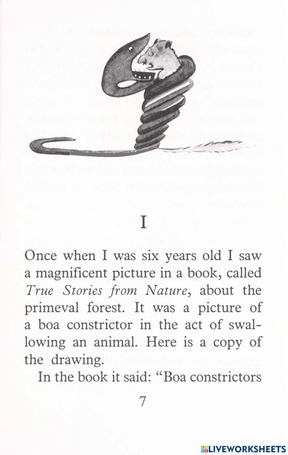 Vocab-The Little Prince 1-Fill in the blank