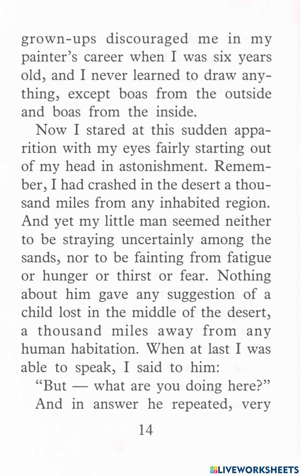 Vocab-The Little Prince 1-Fill in the blank